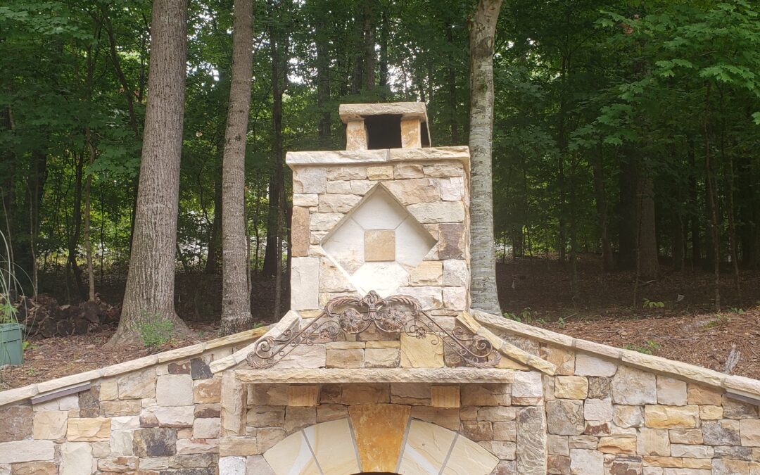 Backyard Stone Chimney
