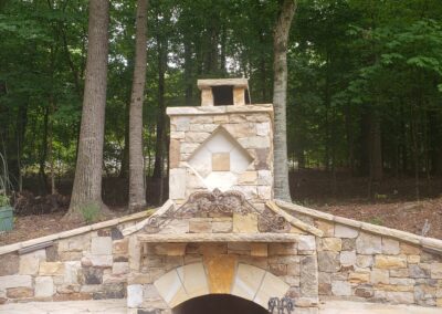 Backyard Stone Chimney