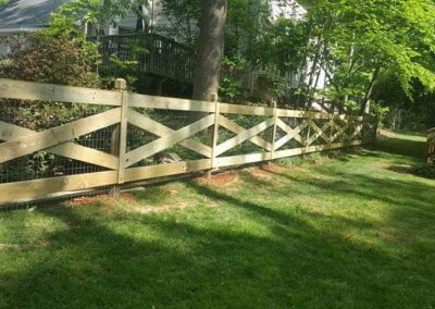 Backyard Crossed Fence