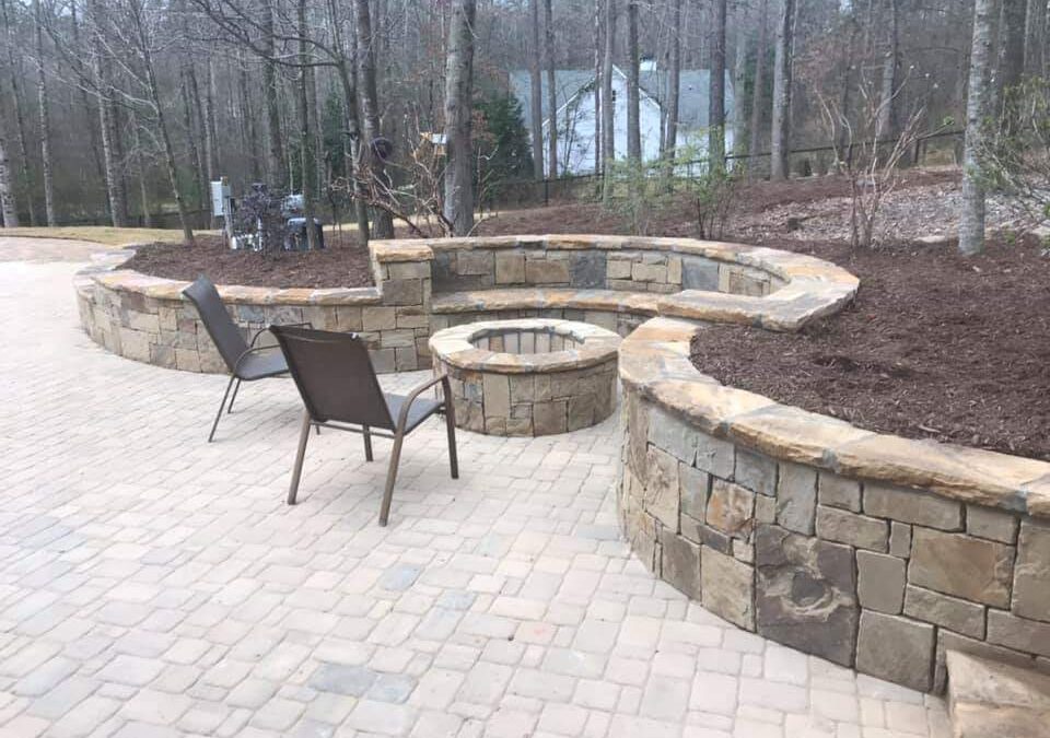 Backyard Fire Pit Area