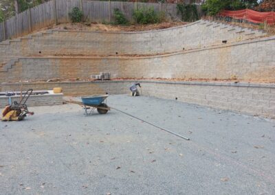 Backyard Retaining Wall