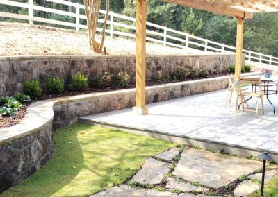 Background Stone Retaining Wall